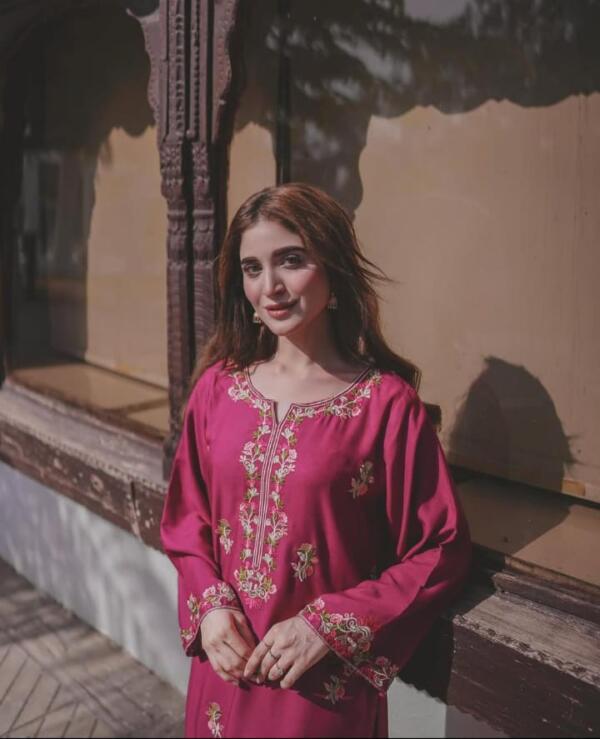 Magenta Stitched Winter 2-Piece Suit - Image 8