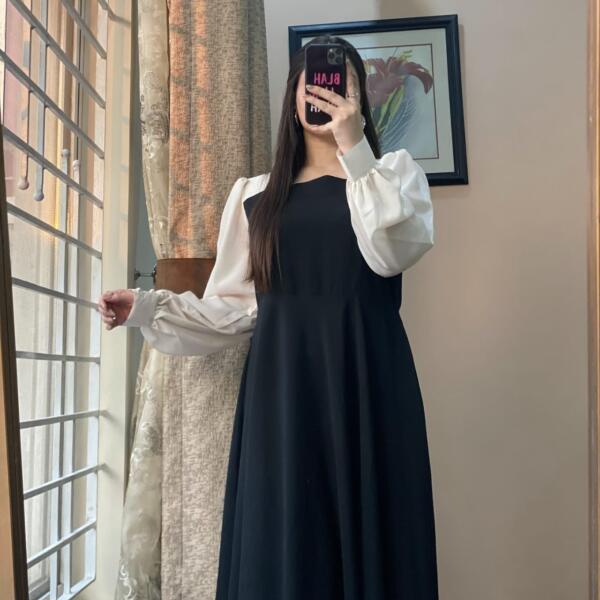 Chiffon-BLACK AND WHITE LOVE LONG MAXI - Image 4