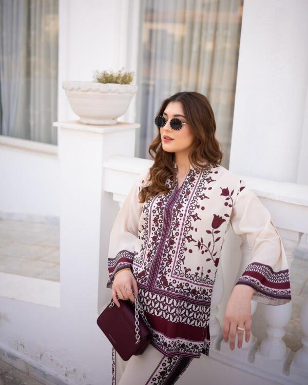 SILK DIGITAL PRINTED PLAZZO 2PCS - Image 5