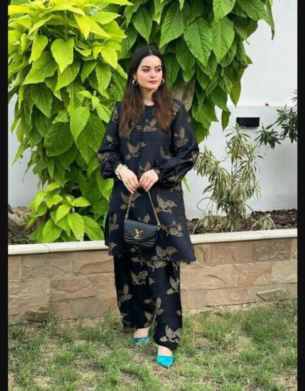 Stitched Summer Printed Suit 2Pcs