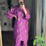Stitched 2Pcs Summer Printed Suit