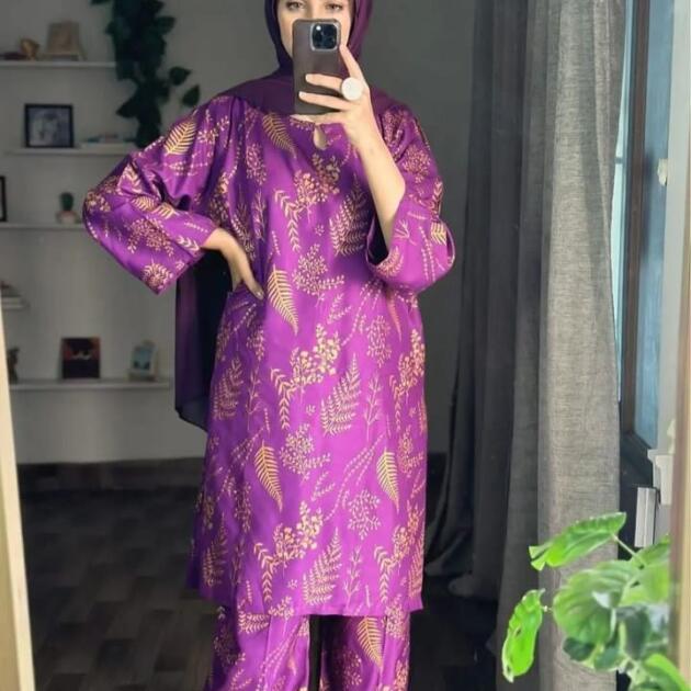 Stitched 2Pcs Summer Printed Suit