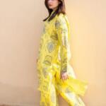 2Pcs Stitched Dure Fishan Linen Block Printed Shirt And Trouser