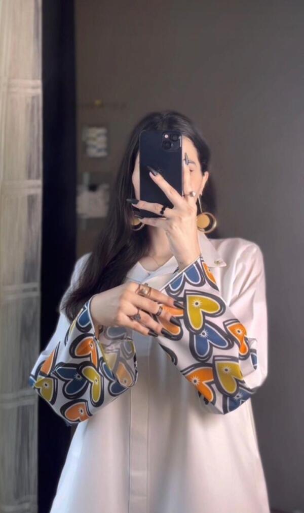 Heart Printed 2Pcs Grip Stitched Shirt And Trouser - Image 4