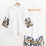 Heart Printed 2Pcs Grip Stitched Shirt And Trouser - Image 8