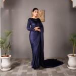 Navy Blue Silk Saree