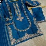 Sequence Embroidered on Shirt, Sleeves with Embroidered Trouser 3PCs - Image 12