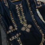 Sequence Embroidered on Shirt, Sleeves with Embroidered Trouser 3PCs - Image 9