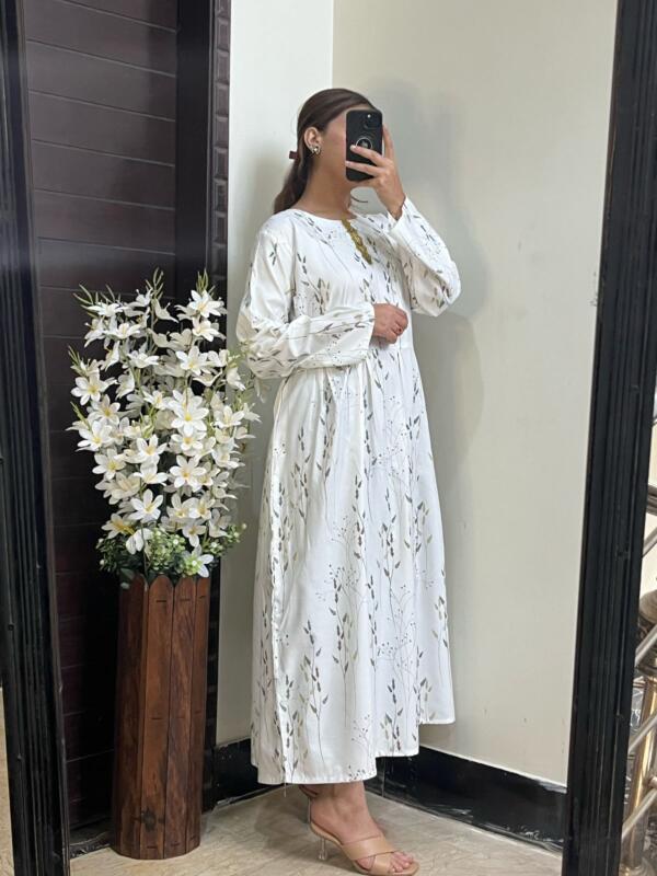 Printed Malai lawn maxi - Image 2