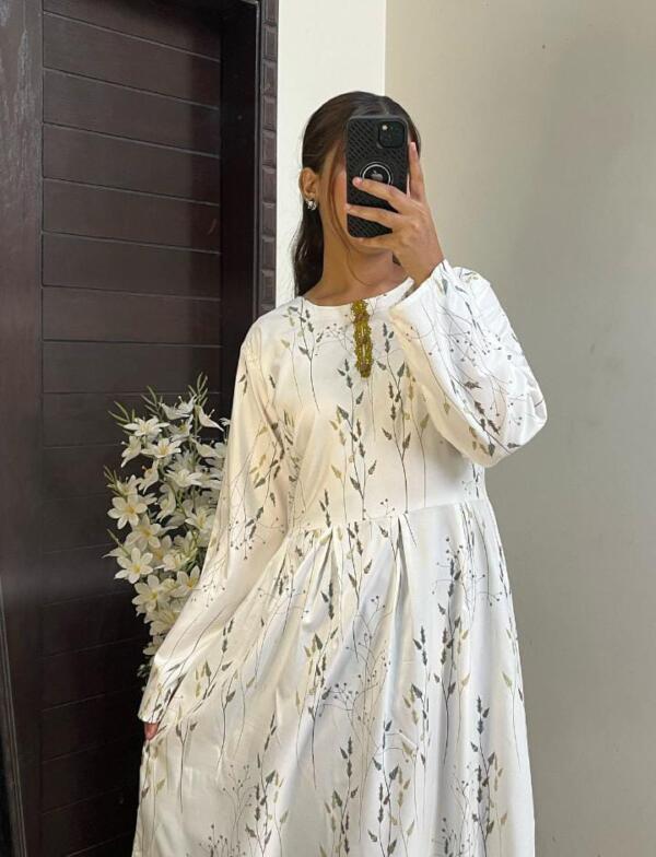 Printed Malai lawn maxi
