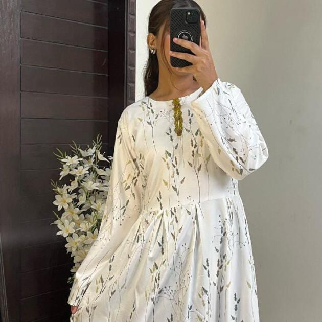 Printed Malai lawn maxi