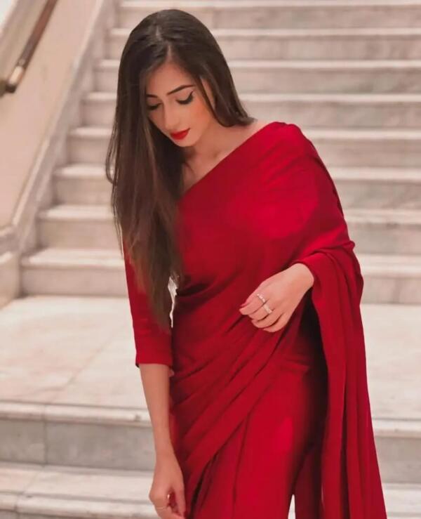 Red Silk Saree - Image 4