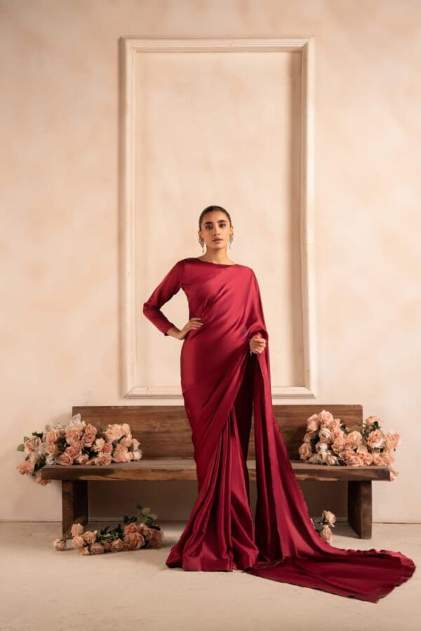 Red Silk Saree - Image 6