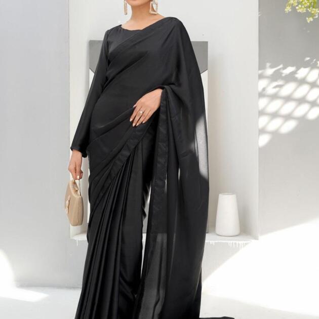 Black Silk Saree