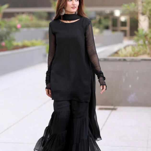 Long Garara style with Short Shirt 3PCs