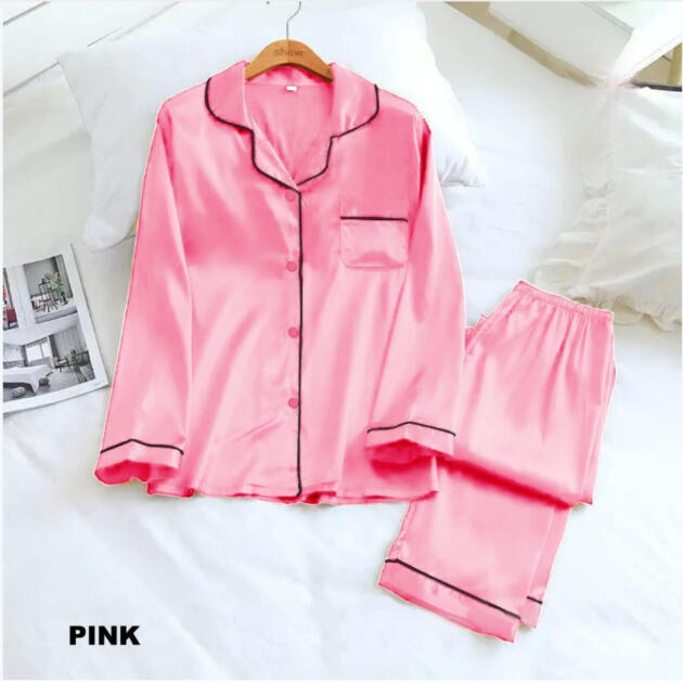 Piping work on Shirt and Trouser Night Suit 3PCs (With scrunch)
