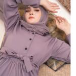 Raisin purple abaya - Image 4