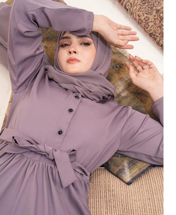 Raisin purple abaya - Image 4