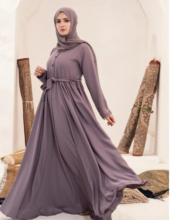 Raisin purple abaya - Image 2