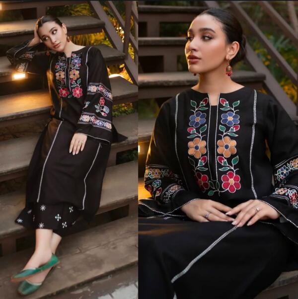 Summer  Cotton Embroidery 2pc - Image 2