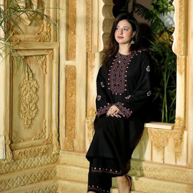 SINDHI EMBROIDERED LONG LENGHT EMBROIDERY PLAZO