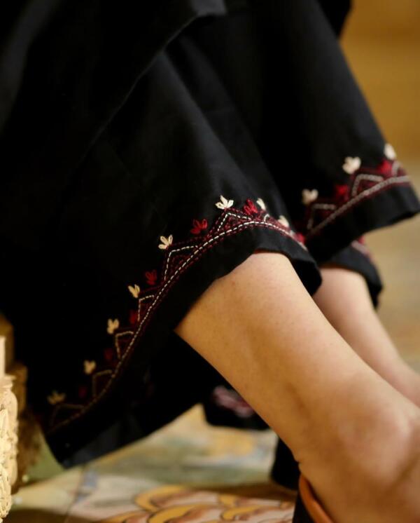 SINDHI EMBROIDERED LONG LENGHT EMBROIDERY PLAZO - Image 5