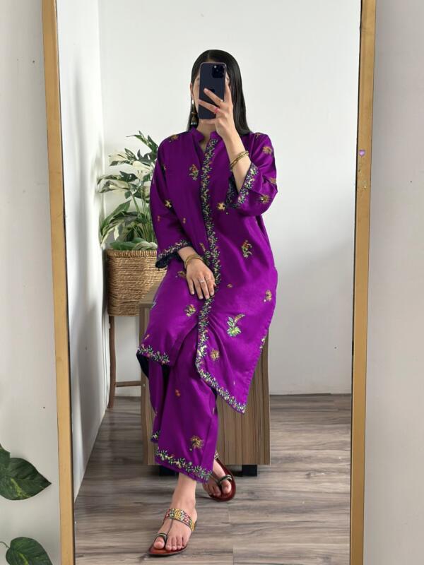 SEQUENCE EMBROIDERY FRONT CUT 2PC Summer Linen - Image 6