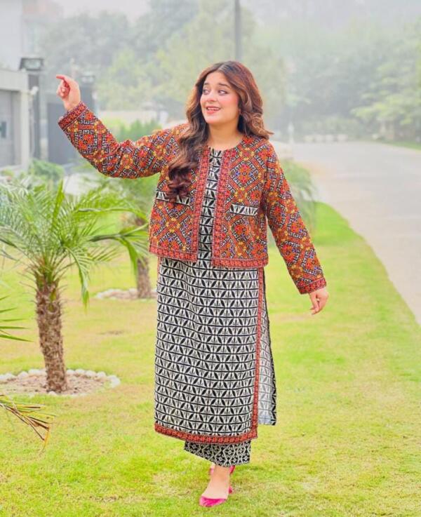 AJRAK KOTI DIGITAL PRINTED 3PCS Best For Summer - Image 5