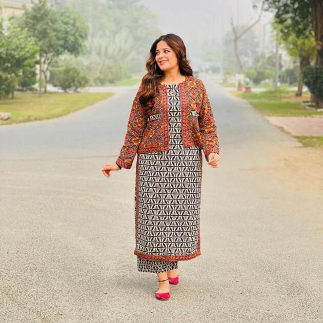AJRAK KOTI DIGITAL PRINTED 3PCS Best For Summer