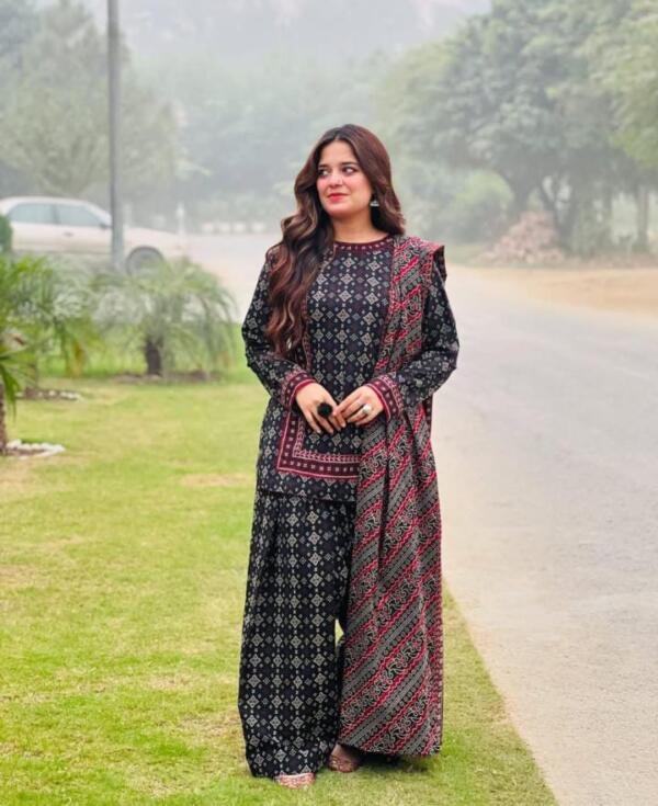 DIGITAL CHUNRI FARSHI SHALWAR 3PCS SUITE SUMMER COLLECTION