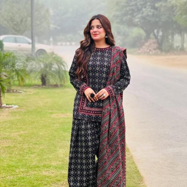 DIGITAL CHUNRI FARSHI SHALWAR 3PCS SUITE SUMMER COLLECTION