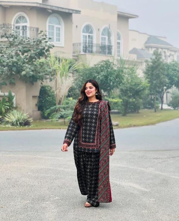 DIGITAL CHUNRI FARSHI SHALWAR 3PCS SUITE SUMMER COLLECTION - Image 5