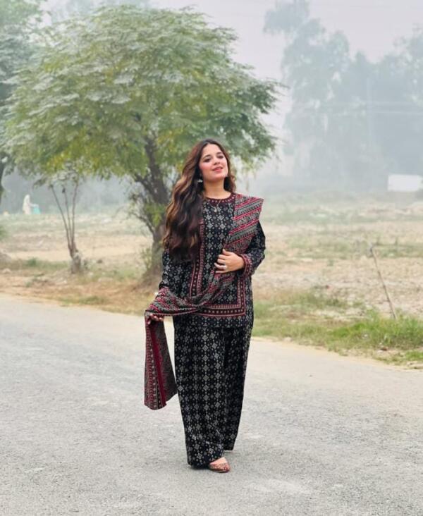 DIGITAL CHUNRI FARSHI SHALWAR 3PCS SUITE SUMMER COLLECTION - Image 6