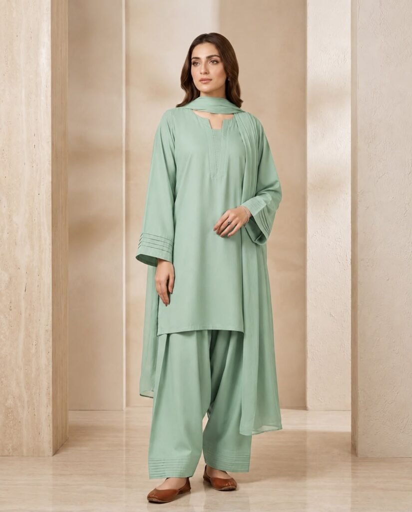 Mira Pintuck Suit